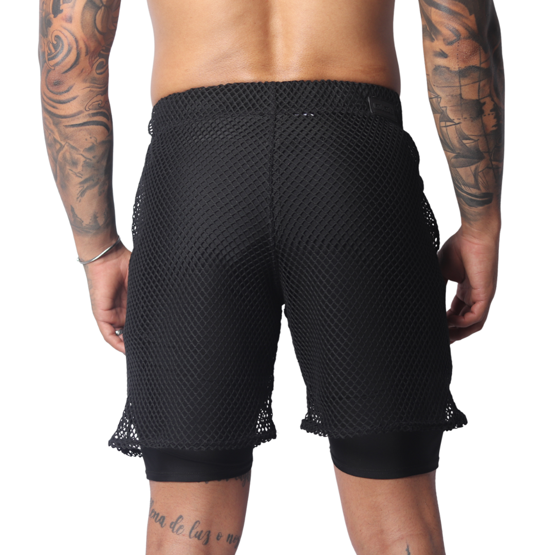 Provocative Black Short vista posterior de Gigo Underwear