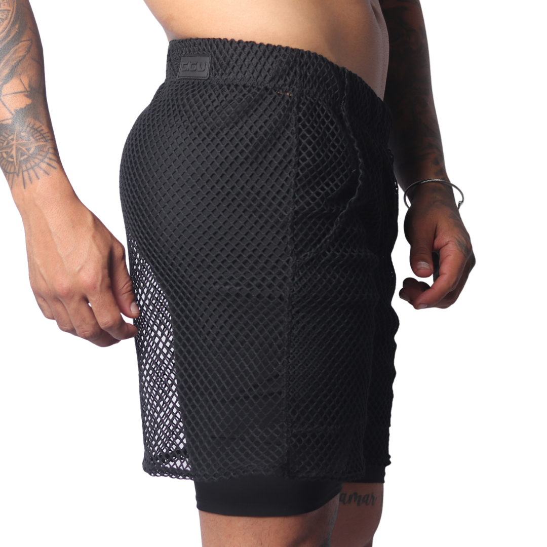 Provocative Black Short vista frontal de Gigo Underwear
