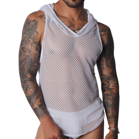 Provocative White Hoody Tshirt de Gigo Underwear