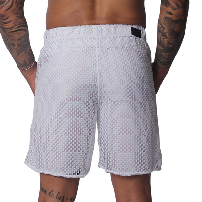 Provocative White Short vista posterior de Gigo Underwear