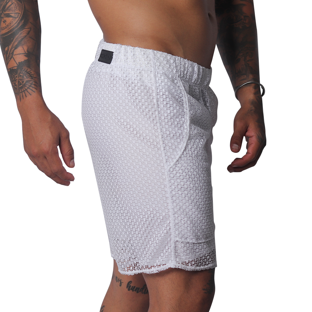 Provocative White Short vista frontal de Gigo Underwear