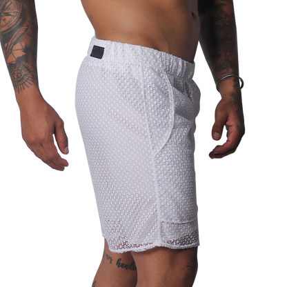 Provocative White Short vista frontal de Gigo Underwear
