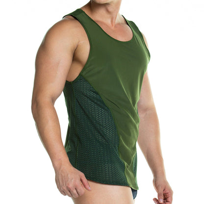 Prudence Green Tank vista posterior de Gigo Underwear