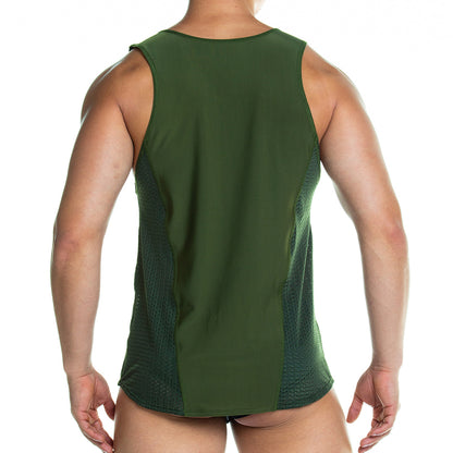 Prudence Green Tank vista frontal de Gigo Underwear