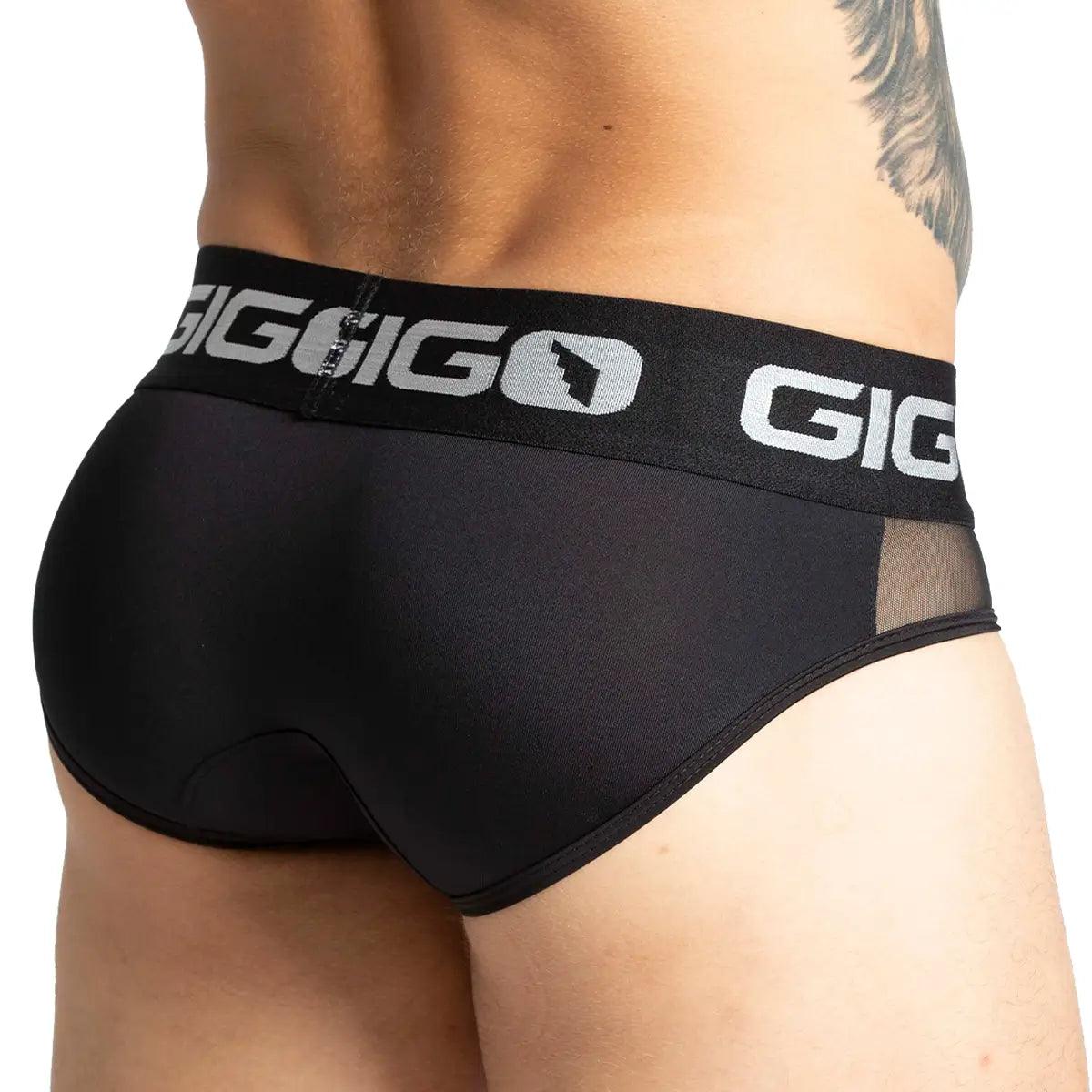PURITY BLACK BRIEF - Pantaloncillo negro para hombres con copa que permite realce