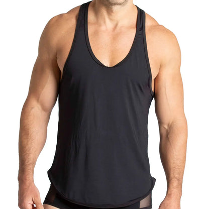 Purity Black Tank vista frontal de Gigo Underwear