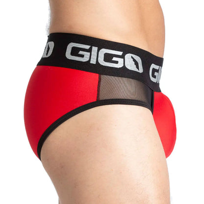 Purity Red Brief vista posterior de Gigo Underwear
