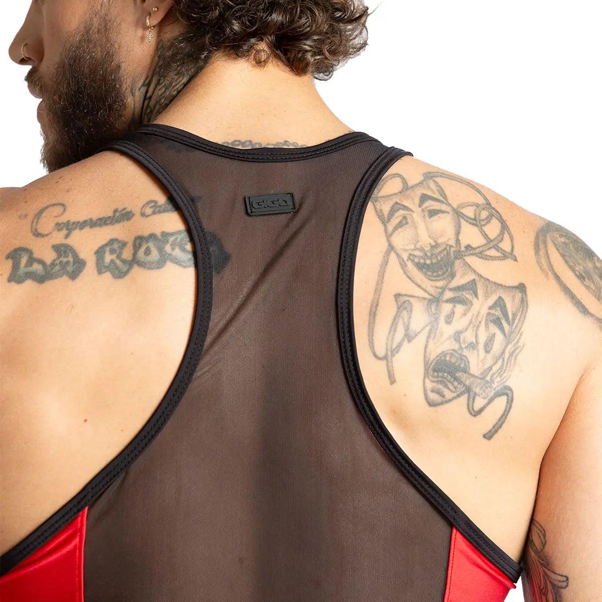 PURITY RED TANK - Camiseta roja sexy para hombres, camiseta sin mangas