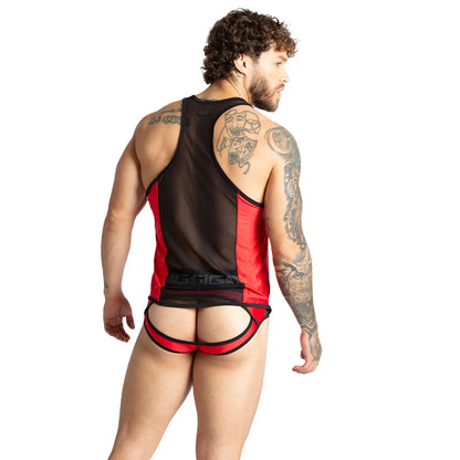 Purity Red Tank vista posterior de Gigo Underwear