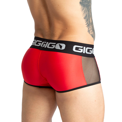 Purity Red Trunk vista posterior de Gigo Underwear