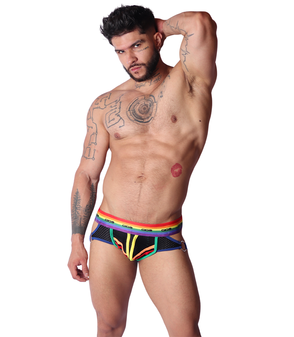 Pride Jockstrap en modelo de Gigo Underwear