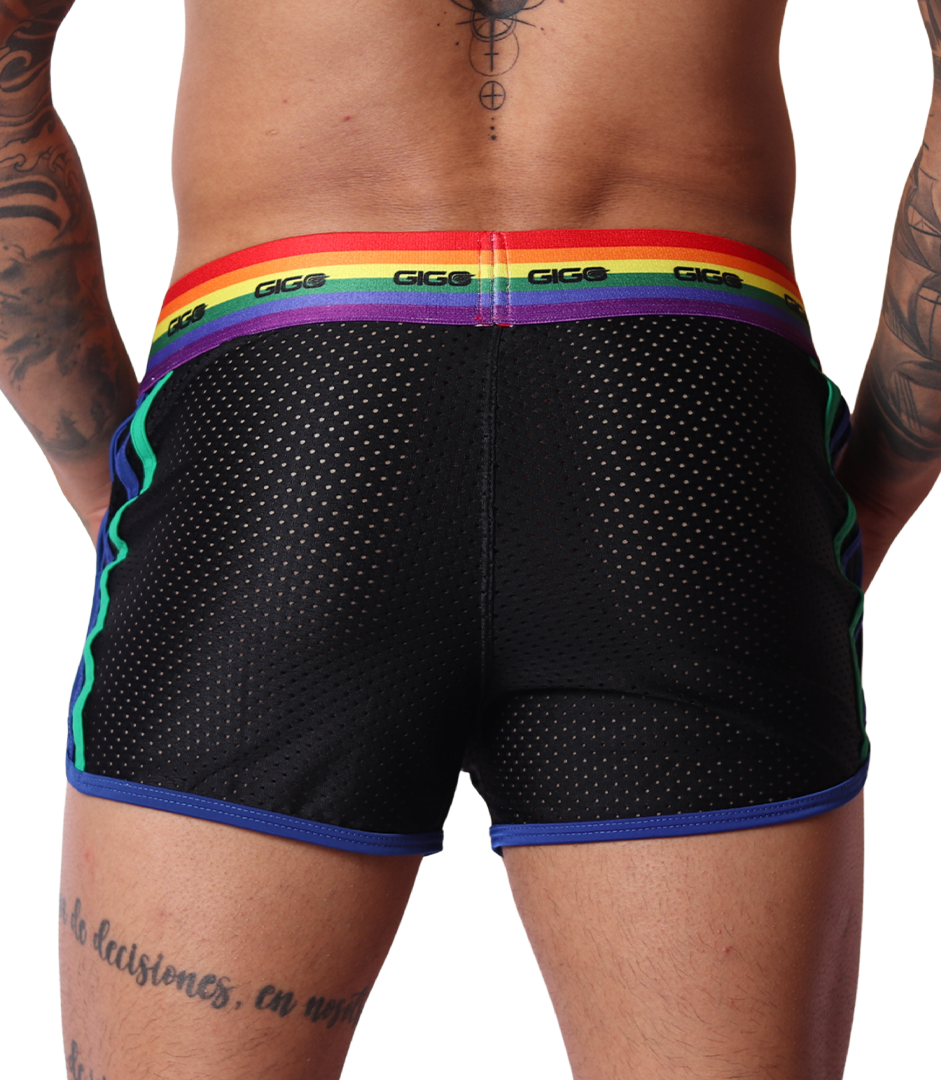 Pride Shorts vista posterior de Gigo Underwear