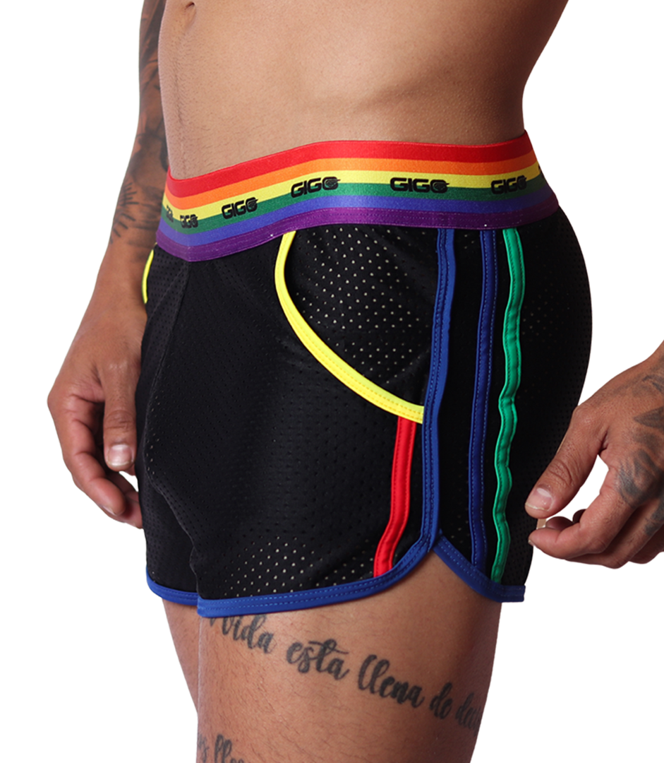 Pride Shorts vista frontal de Gigo Underwear