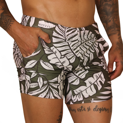 Prisma Green Beachwear vista frontal de Gigo Underwear