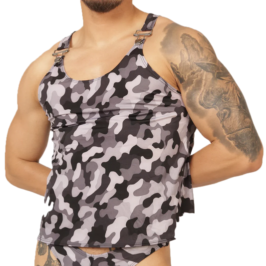 RANK CAMOUFLAGED TANK - Gigo Underwear Colombia