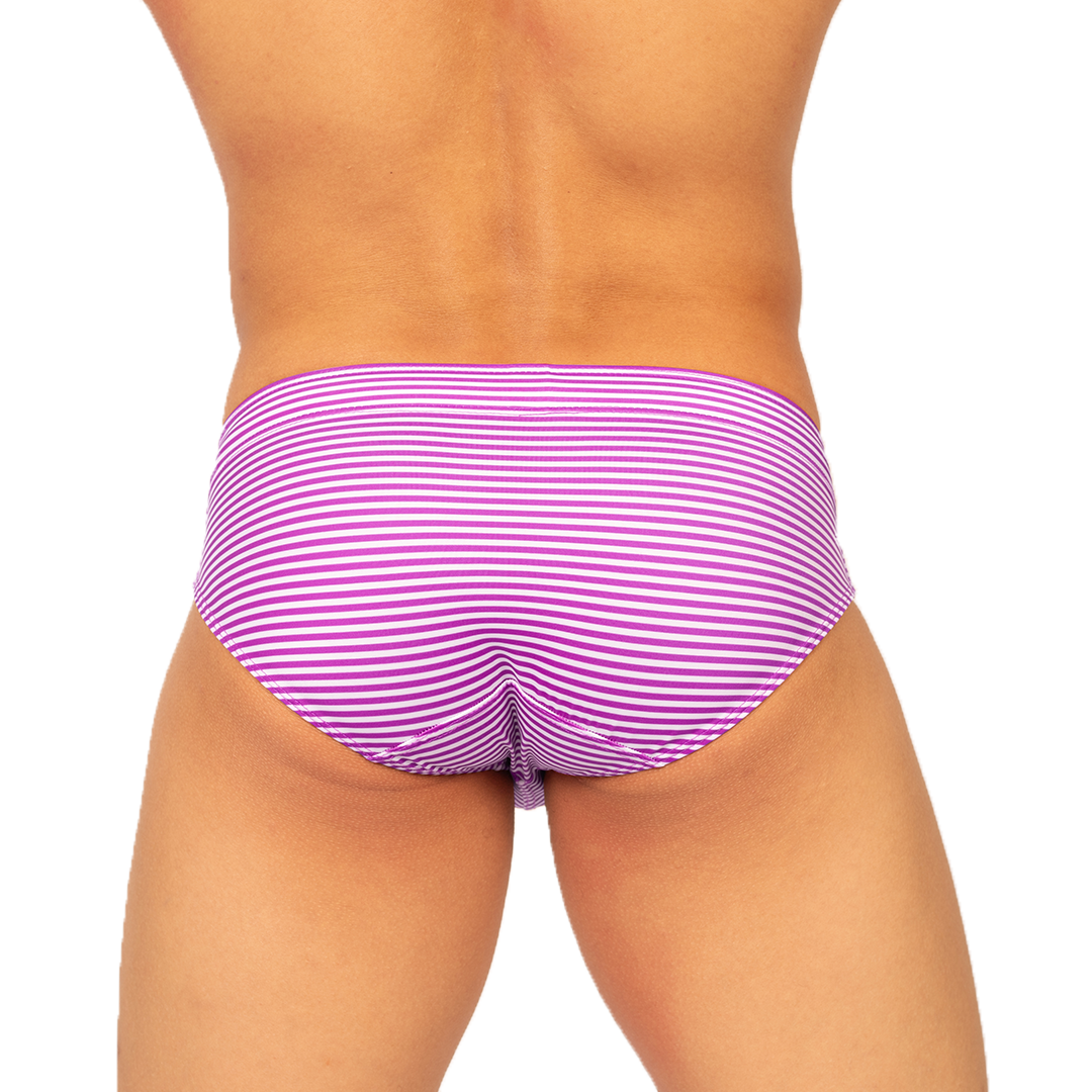 Rank Purple Swim Brief vista frontal de Gigo Underwear
