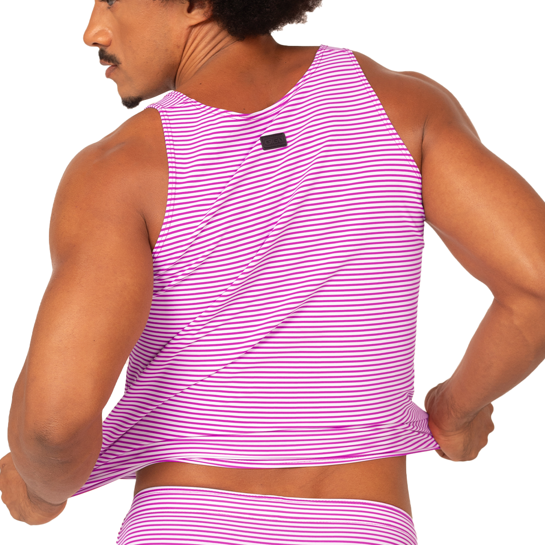 Rank Purple Tank vista frontal de Gigo Underwear