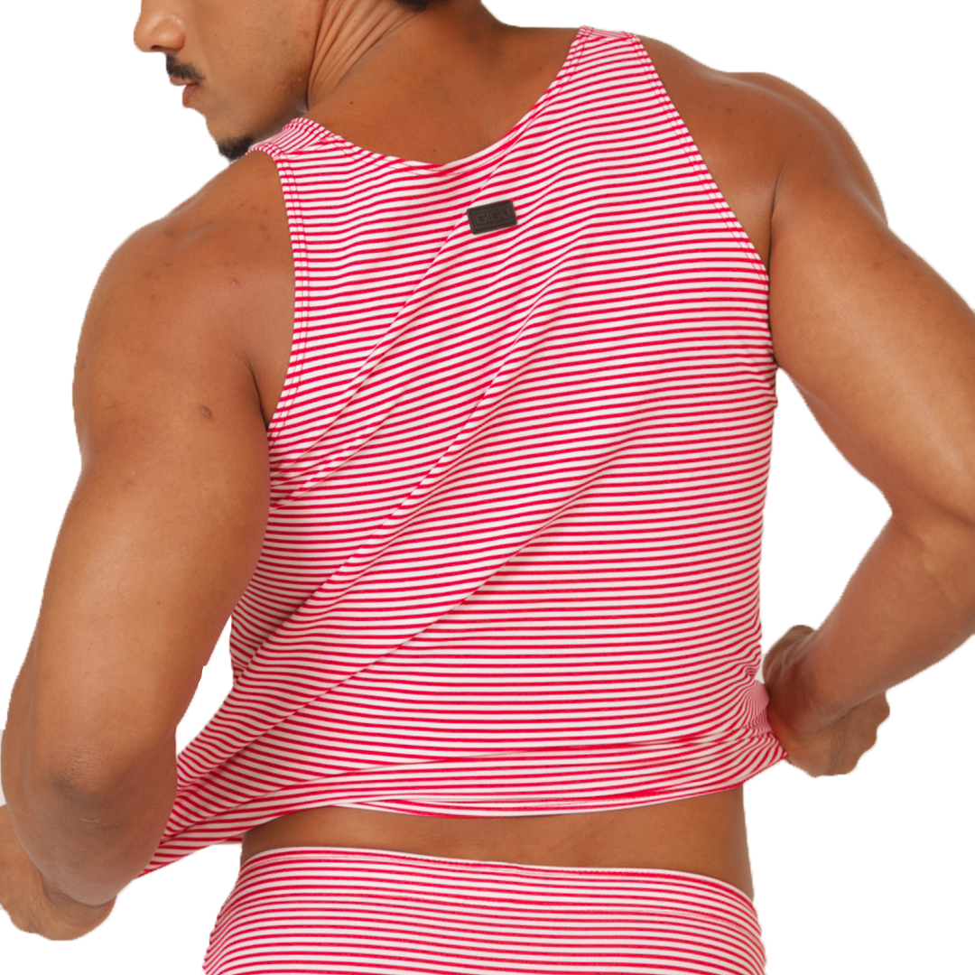 Rank Red Tank vista posterior de Gigo Underwear