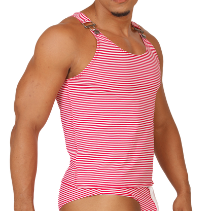 Rank Red Tank vista frontal de Gigo Underwear