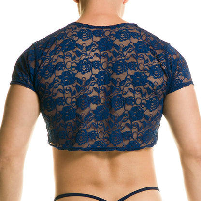 Redemotion Blue Croop Top vista posterior de Gigo Underwear