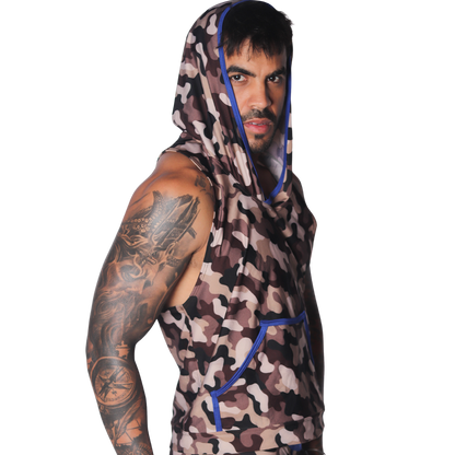 Trend Blue Hoody Tshirt vista posterior de Gigo Underwear