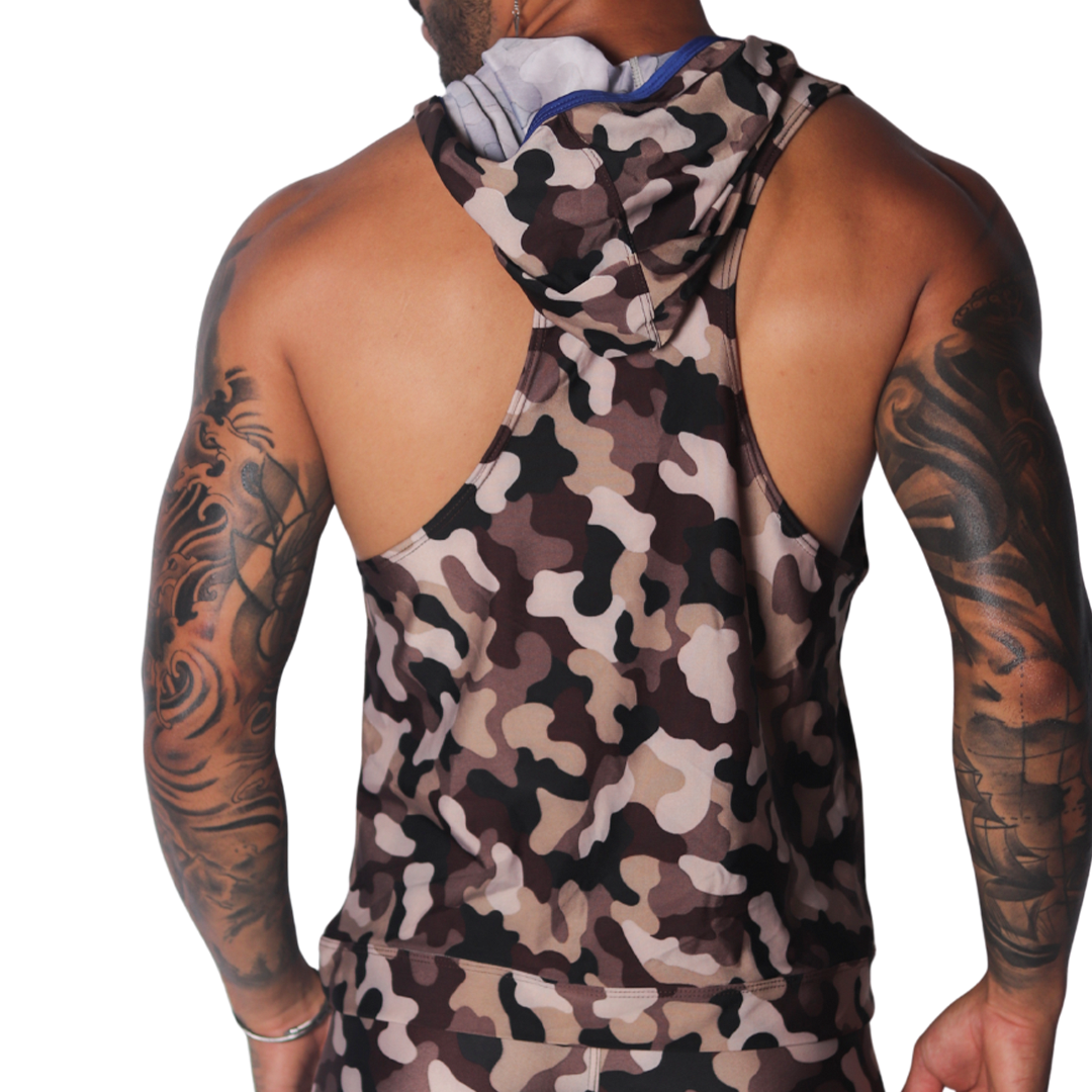 Trend Blue Hoody Tshirt vista frontal de Gigo Underwear