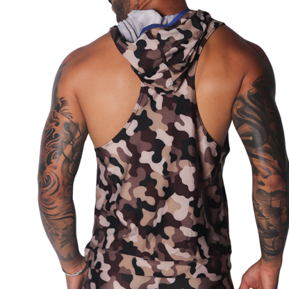 Trend Blue Hoody Tshirt vista frontal de Gigo Underwear
