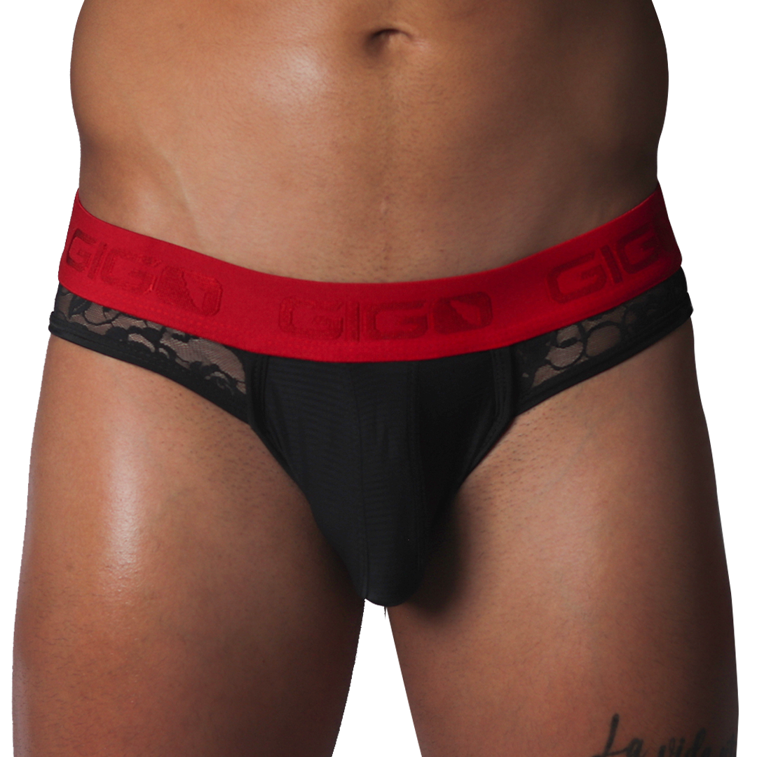 Romantic Black Brief Jock de Gigo Underwear
