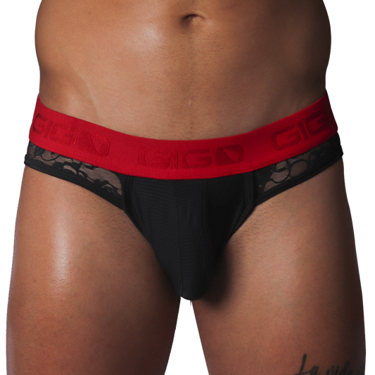 Romantic Black Brief Jock de Gigo Underwear