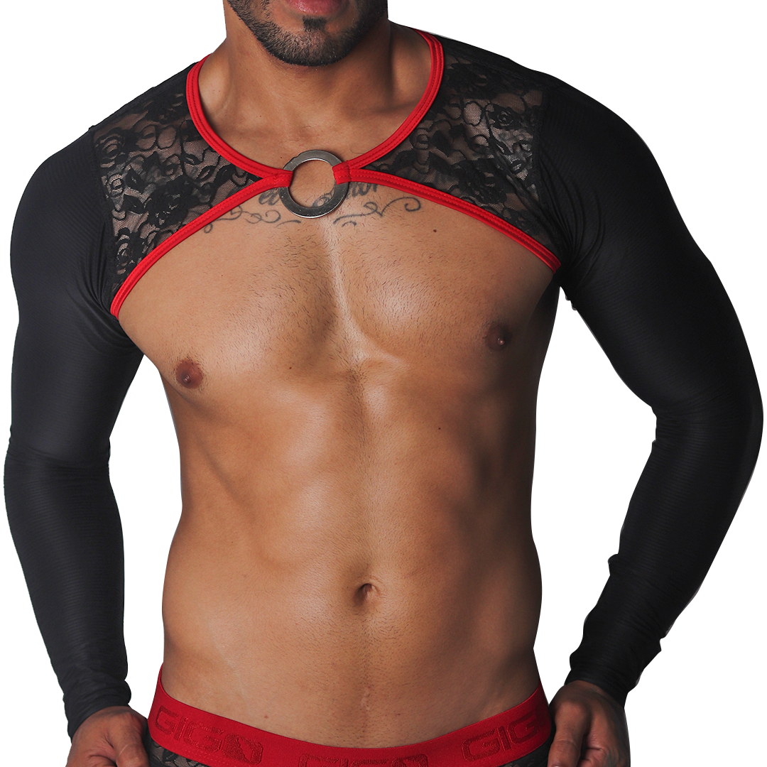 Romantic Black Harness de Gigo Underwear
