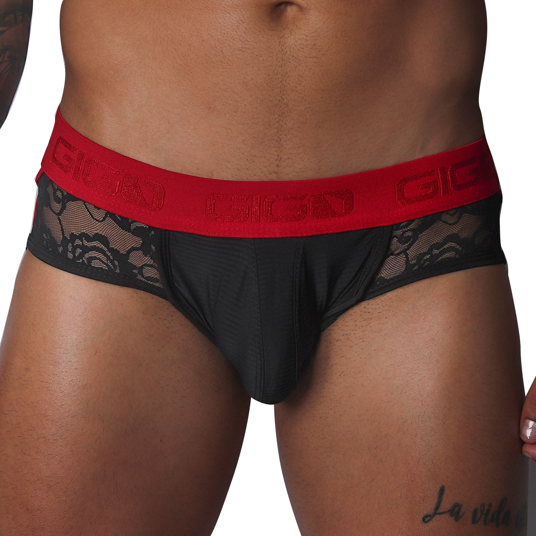 Romantic Black Jock Thong de Gigo Underwear