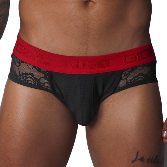 Romantic Black Jock Thong de Gigo Underwear