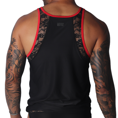 Romantic Black Tank vista posterior de Gigo Underwear