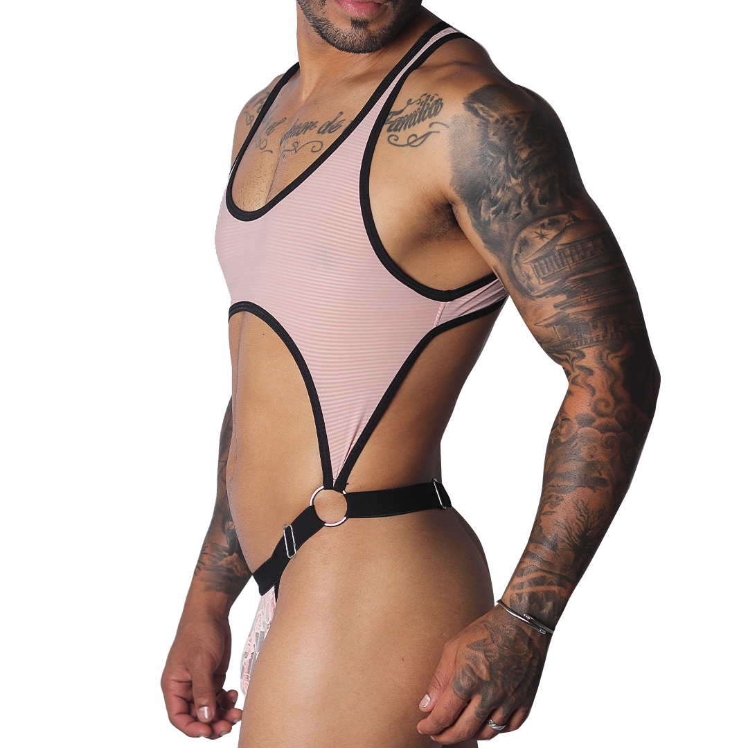 Romantic Pink Body vista frontal de Gigo Underwear