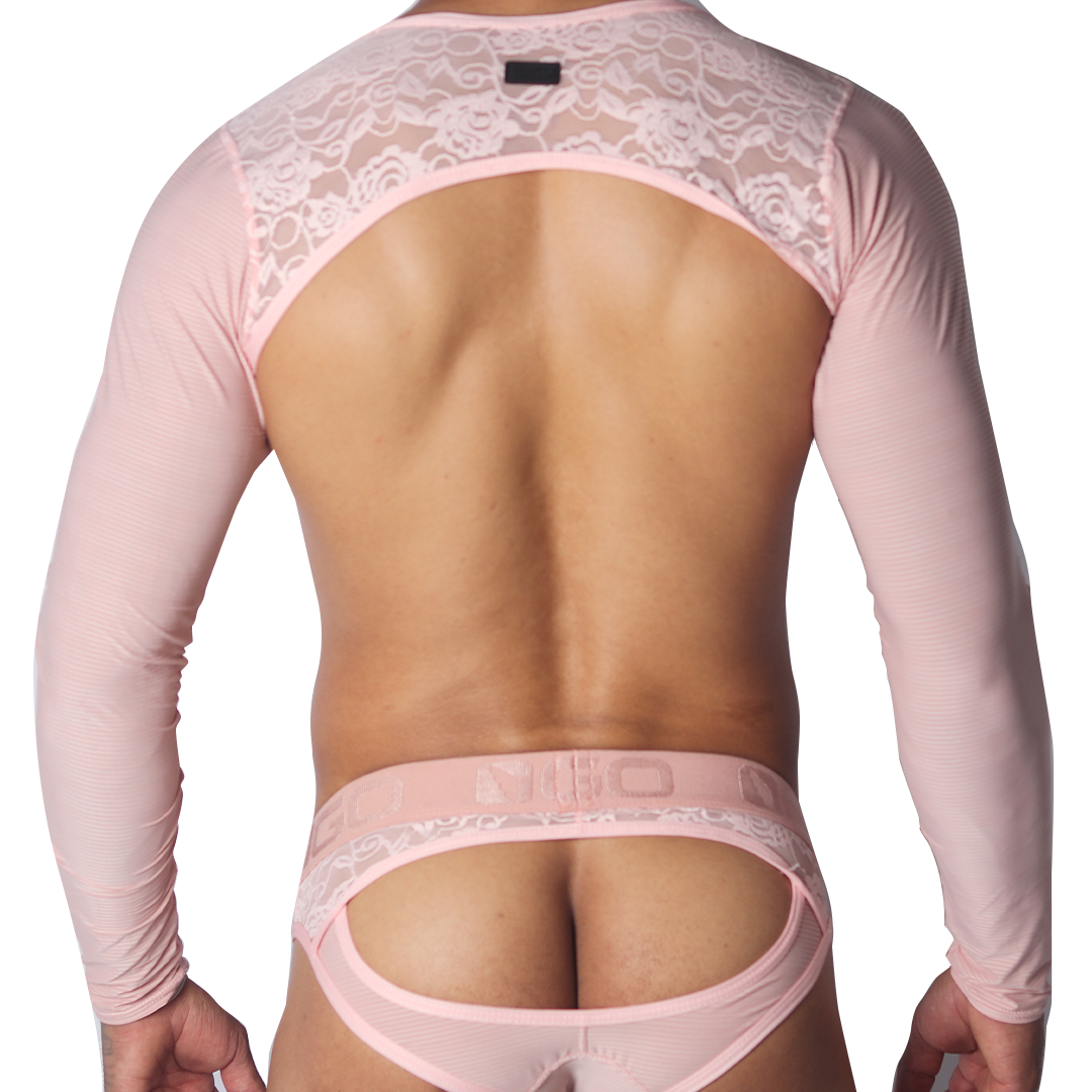 Romantic Pink Harness vista posterior de Gigo Underwear