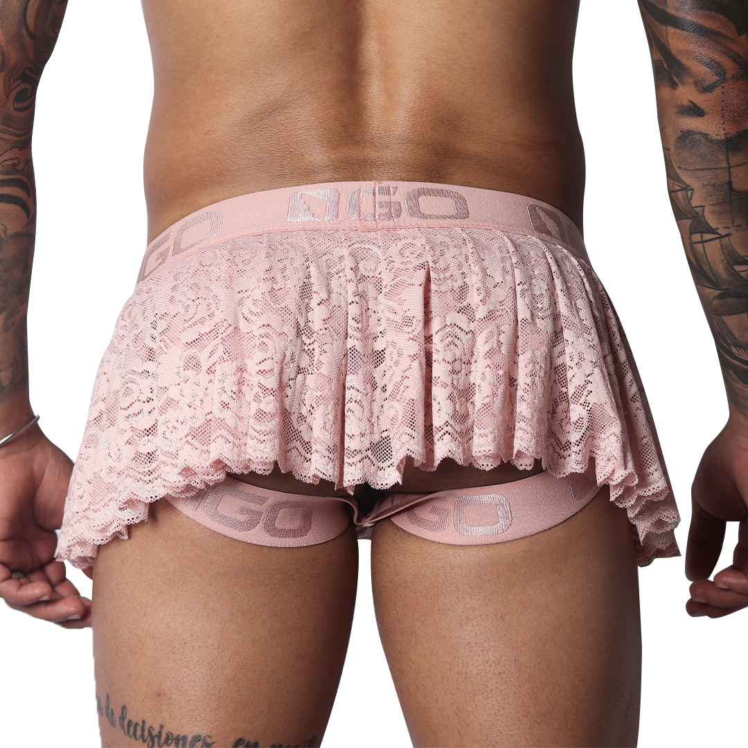 Romantic Pink Skirt vista posterior de Gigo Underwear