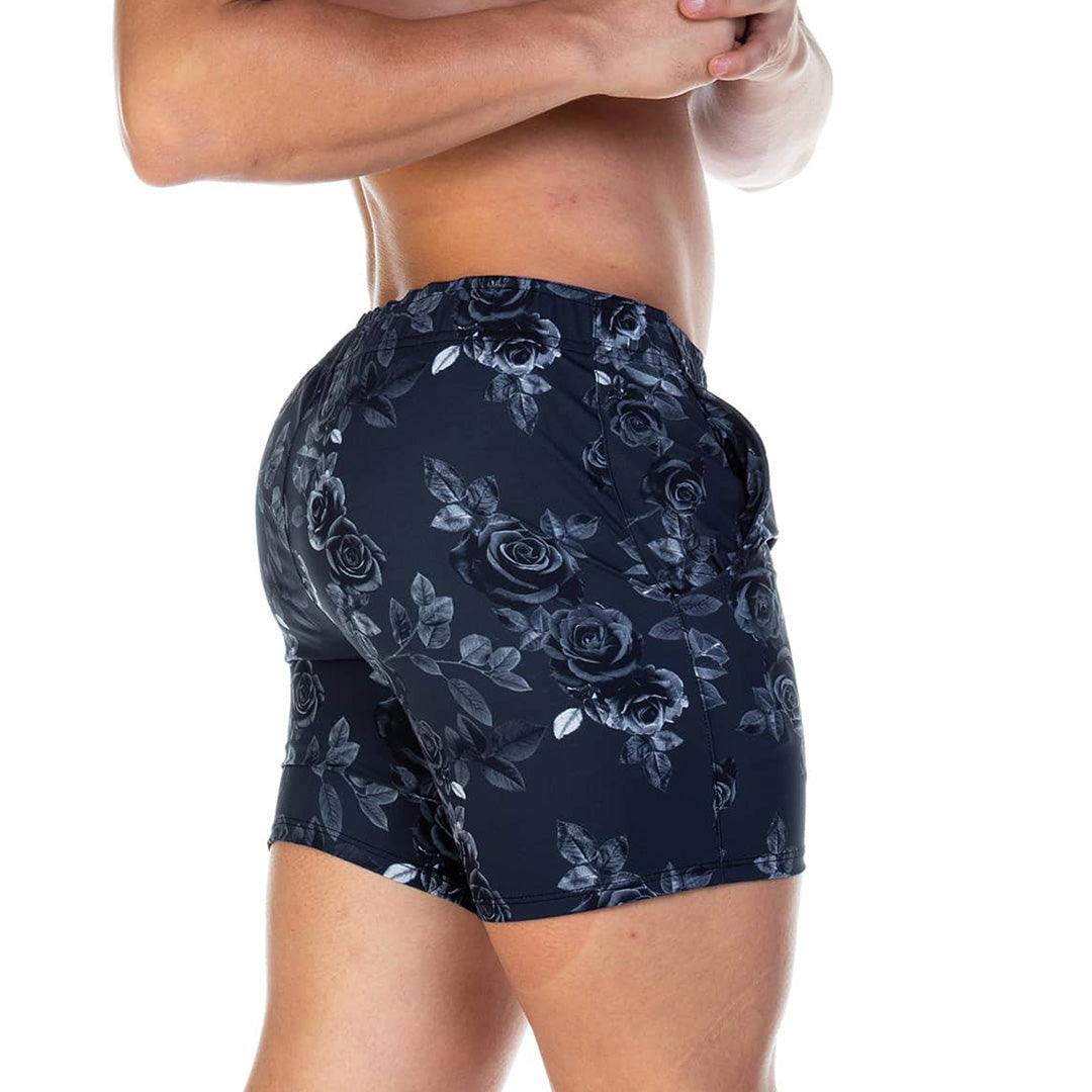 ROSE BLACK BEACHWEAR - Pantalones cortos de baño estampados para hombres