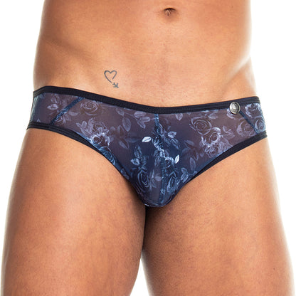 Rose Black Brief vista frontal de Gigo Underwear