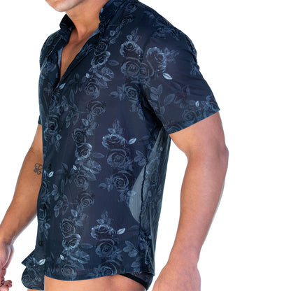Rose Black Shirt vista frontal de Gigo Underwear