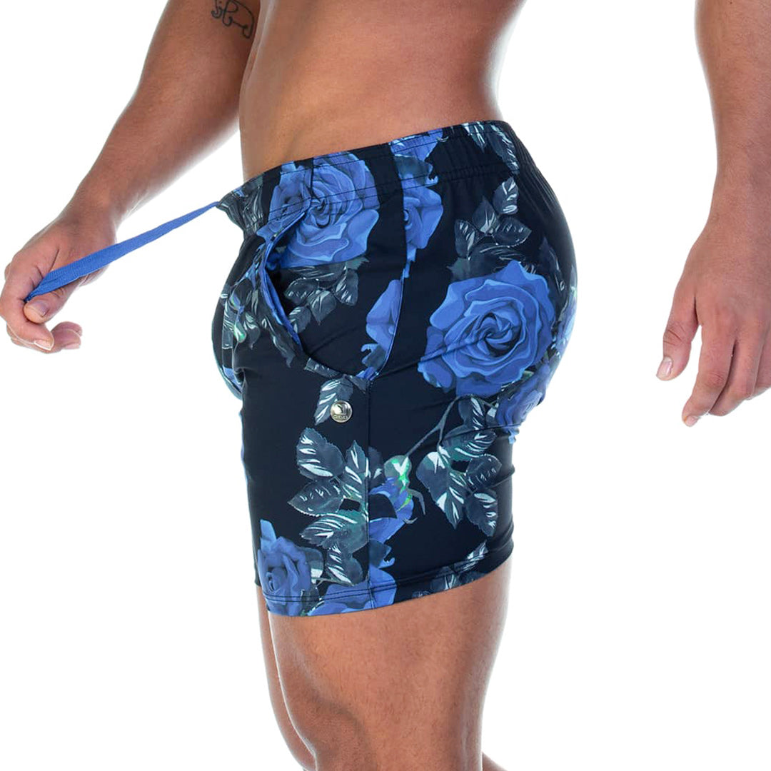 Rose Blue Beachwear vista frontal de Gigo Underwear