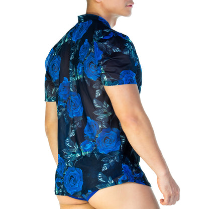 Rose Blue Shirt vista frontal de Gigo Underwear