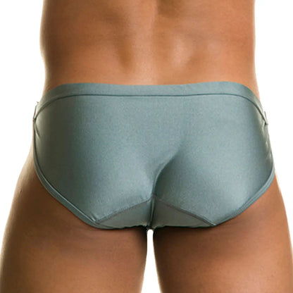 Rush Gray Swim Brief vista posterior de Gigo Underwear