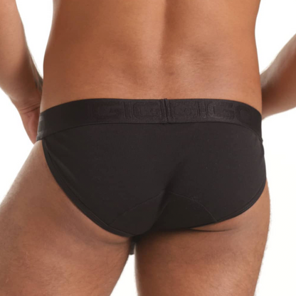 Scanaling Black Brief vista frontal de Gigo Underwear