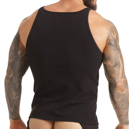Scanaling Black Tank vista posterior de Gigo Underwear