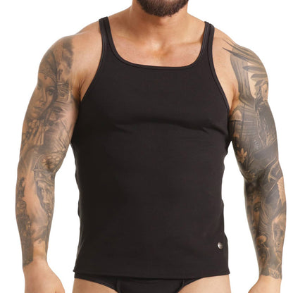 Scanaling Black Tank vista frontal de Gigo Underwear