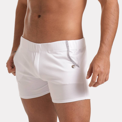 Scanaling White Short vista frontal de Gigo Underwear