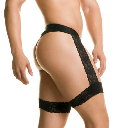 Sinner Black Gelbert Belt vista frontal de Gigo Underwear