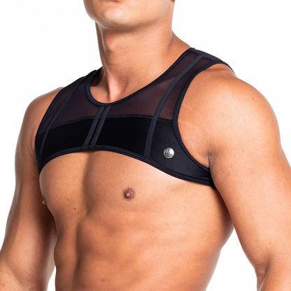 Skin Black Harness vista frontal de Gigo Underwear