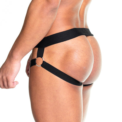 Skin Black Jockstrap vista frontal de Gigo Underwear