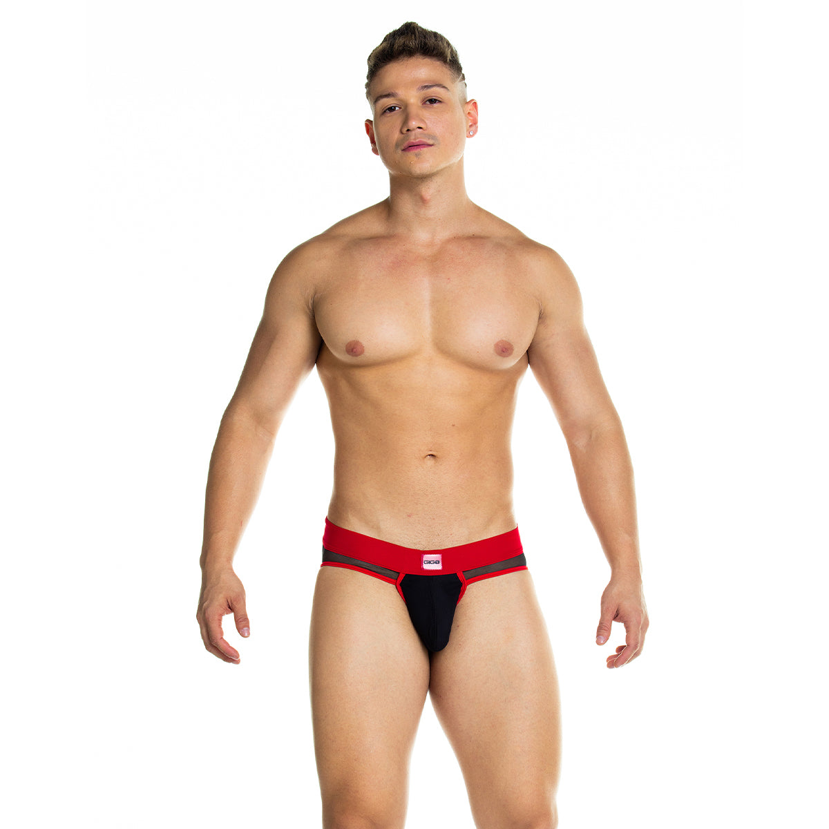 Skin Red Brief Jockstrap de Gigo Underwear